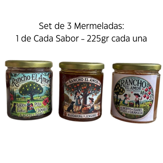 Set de Regalo: 3 Mermeladas Rancho el Amor - 225gr x 3